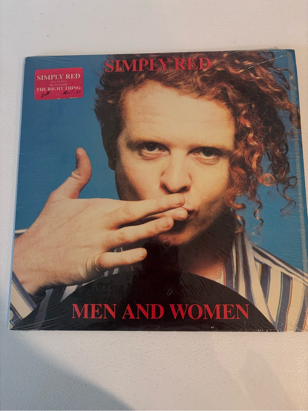 Simply Red -Men and Women Vinyl Record - Blue Cover